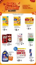 Encarte Giassi Supermercados Página 1: Fralda huggies máxima proteção €69,98, Café Pilão ou Damasco €23,98