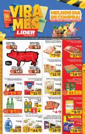 Encarte Lider Atacadista Página 1: Refrigerante guaraná antárctica pet €5,49, Barra chocolate neugebauer €4,99
