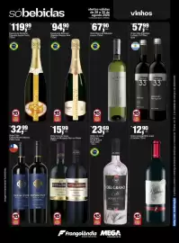 Encarte Frangolândia Página 7: Vinho Nacional Naturelle branco €67,90, Vinho de mesa del grano bordô suave rosé gold €23,69