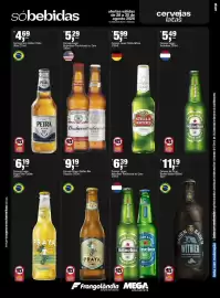 Encarte Frangolândia Página 8: Cerveja Lager Stella Artois €5,99, Cerveja Praya Golden Ale Clássica €9,19