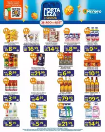 Encarte Pinheiro Supermercado Página 2: Iogurte itambé pedaços morango €8,99, Ovos avine omega 3 €14,89