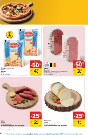 Carrefour folder Pagina 10: Geraspte mozzarella Cucina Galbani €4,88, Salami Pikanti €2,10
