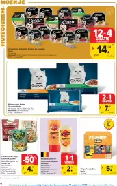 Carrefour folder Pagina 2: Natvoer voor katten Gourmet Perle €7,98, Hondenvoer in bakjes, brokjes en pouches Cesar €14,04