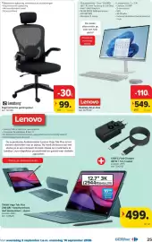 Carrefour folder Pagina 25: Ergonomische gamingstoel €99,00, Lenovo Desktop All-in-One €549,00