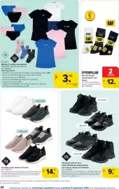 Carrefour folder Pagina 34: Wandelschoenen met waterafstotende behandeling €9,99, Big tee in jersey voor dames €3,99