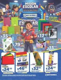Folleto Super Gutiérrez semana 35 Página 1: Total school papel bond colores vivos €46,50, Pelikan Lápiz de grafito #2 €24,50