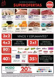 Folleto Disco Página 1: Bondiola deshuesada congelada €6.999,00, Matambre de novillito €14.399,00