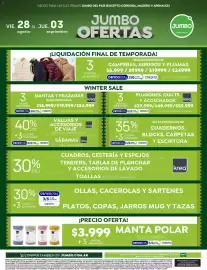 Catálogo Jumbo semana 35 Página 2: Camperas, abrigos y pijamas €19.999,00, Manta polar €3.999,00