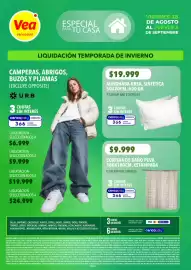 Catálogo Supermercados Vea semana 35 Página 7: Peva cortina de baño estampada €9.999,00, Krea almohada sintética €19.999,00