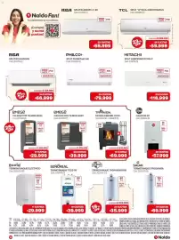 Catálogo Naldo Lombardi Página 10: Emegé calefactor tb mod 9055 €39.999,00, Philco split phin37ha2 an €79.999,00