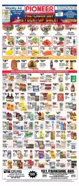 Pioneer Supermarkets weekly ad week 35 Page 1: Perdue chicken feet €3,49, Chicken Drumsticks €0,79