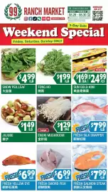 99 Ranch weekly ad Page 1: Chrysanthemum greens €1,99, Fresh Silk Snapper €7,99