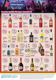 Bestway leaflet week 35 Page 4: Villa Cardea Limoncello/Elderflower €7,99, Baglietti Italian Sparkling Rose €7,49