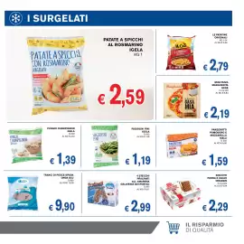 Volantino D'Italy Pagina 7: Tranci di pesce spada Onda Blu €9,90, Pralinati all'Amarena Gelateria dei Portici €2,99