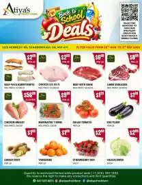 Atiya's Fresh Farm flyer week 35 Page 1: Beef with bone €6,49, Chicken Leg As Is €2,59