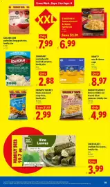 Lidl weekly ad week 36 Page 19: Chef select stuffed vine leaves €3,99, Harvest Basket seasoned curly fries €2,99