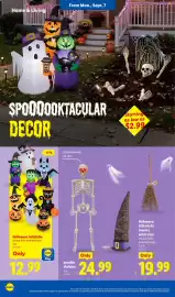 Lidl weekly ad week 36 Page 32: Lidl Plus Halloween inflatable €12,99, Posable skeleton €24,99