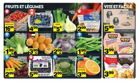 Supermarché PA flyer Page 2: Frisco's spinach €2,99, Ontario blue grapes €5,99