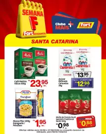 Tabloide Fort Atacadista Página 1: Ruah - molho de tomate specialle tradicional €0,98, Caravelas - açúcar refinado €13,95