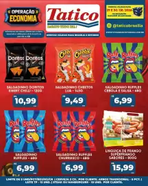 Tabloide Tatico Página 4: Salgadinho ruffles cebola e salsa €6,99, Salgadinho cheetos lua €9,49