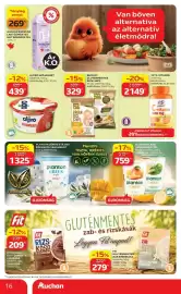 Auchan akciós újság hét 35 Oldal 16: Auchan Kedvenc Laktózmentes UHT Dobozos Tej €269,00, ALPRO Szójagurt €439,00