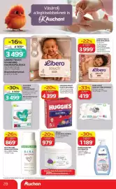 Auchan akciós újság hét 35 Oldal 28: LIBERO TOUCH BUGYIPELENKA €3.999,00, BABY GOLD NEDVES TÖRLŐKENDŐ €419,00