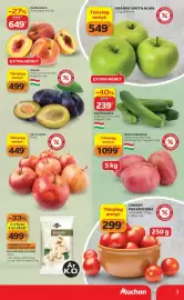Auchan akciós újság hét 35 Oldal 3: Őszibarack €649,00, Granny Smith alma €549,00
