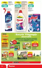 Auchan akciós újság hét 35 Oldal 30: Bref WC-Frissítő €999,00, DOMESTOS POWERFOAM €1.699,00