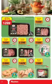Auchan akciós újság hét 35 Oldal 4: PICK Sertés Oldalas €2.299,00, Csirkeszárny €1.429,00