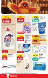Auchan akciós újság hét 35 Oldal 40: Palmolive Szappan €329,00, JADE FOLYÉKONY MOSÓSZER €2.499,00