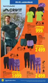 Lidl akciós újság hét 36 Oldal 32: CRIVIT €999,00, CRIVIT Női / férfi futó rövidnadrág €2.499,00
