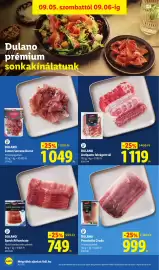Lidl akciós újság hét 36 Oldal 38: Dulano Prosciutto Crudo €999,00, DULANO Jamon Serrano Duroc €1.049,00