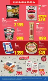 Lidl akciós újság hét 36 Oldal 57: GALBANI Bivaly mini mozzarella €999,00, Mecom szeletek €159,00