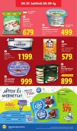 Lidl akciós újság hét 36 Oldal 58: SZARVASI Mozzarella €679,00, Lurpak €1.199,00