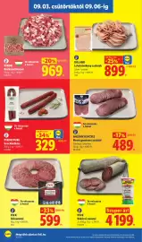 Lidl akciós újság hét 36 Oldal 6: PIKOK Kockázott bacon €969,00, PIKOK PURE Snackkolbász €329,00