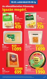 Lidl akciós újság hét 36 Oldal 7: MILBONA Szeletelt gouda sajt €419,00, HATHERWOOD €1.699,00