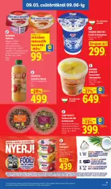 Lidl akciós újság hét 36 Oldal 9: MILBONA Tejberizs €99,00, Hazánk Kincsei Zselici krémjoghurt €299,00