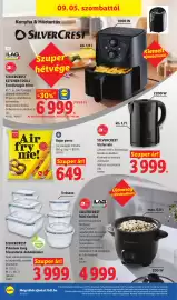 Lidl akciós újság hét 36 Oldal 12: Bajor Perec €649,00, Silvercrest Kitchen Tools Forrólevegős fritőz €6.999,00