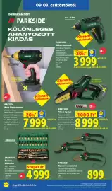 Lidl akciós újság hét 36 Oldal 4: PARKSIDE Akkus csavarozó €3.999,00, PARKSIDE Akkus ütvecsavarozó €7.999,00
