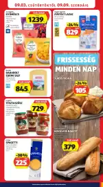ALDI akciós újság hét 36 Oldal 11: KOVÁSZOS BAGETT €379,00, Almare Seafood Füstölt Lazac €829,00