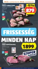 ALDI akciós újság hét 36 Oldal 16: Friss sertéskaraj €1.899,00, FRISS CSIRKECOMB €879,00