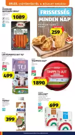 ALDI akciós újság hét 36 Oldal 18: MIZO Tejital €399,00, Pickolino roppanós virsli €1.089,00