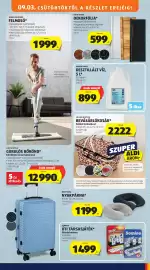 ALDI akciós újság hét 36 Oldal 3: Gurulós Bőrönd €12.990,00, NOVITESSE NYAKPÁRNA €1.199,00