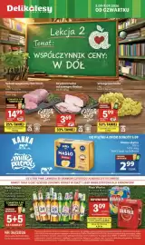 Delikatesy Centrum gazetka tydzień 36 Strona 1: Schab wieprzowy bez kości €14,99, Szyinka krucha od szwagra Krakus €3,69
