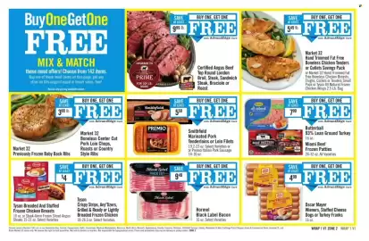 Price Chopper weekly ad week 36 Page 13: Market 32 Boneless Center Cut Pork Loin Chops, Roasts or Country Style Ribs €3,99