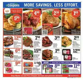 Price Chopper weekly ad week 36 Page 2: Market 32 fresh pork spareribs €3,29, Market 32 Bone-In Pork Picnic Roast €1,99