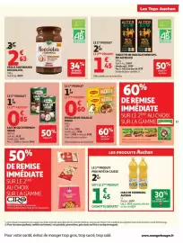 Catalogue Auchan page 11: ALTER ECO TABLETTE DE CHOCOLAT NOIR 50% €1,45, AUCHAN Huile de tournesol €3,52