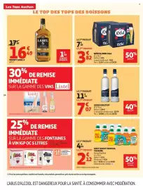 Catalogue Auchan page 14: ERISTOFF VODKA €18,86, 1664 Bière blonde €3,82