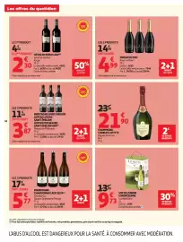 Catalogue Auchan page 16: PROSECCO DOC €4,99, BERTICOT Secret de Berticot €2,30