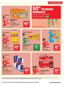 Catalogue Auchan page 19: Coca-Cola Original €9,64, Oasis Tropical €6,62